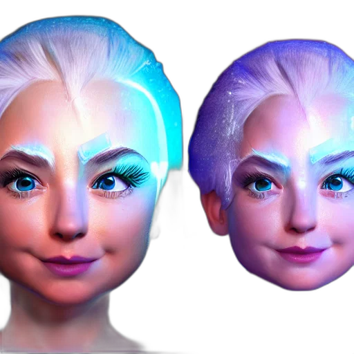 face, mask, 3d render, concept art transparent PNG cut-out