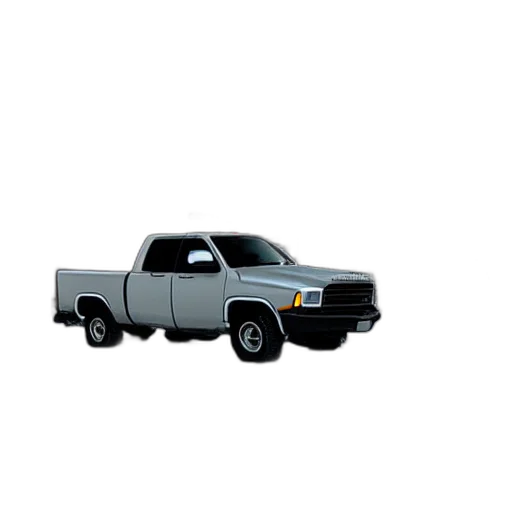 car, 3d render, photorealistic, concept art, black, dodge, ram, parked transparent PNG cut-out