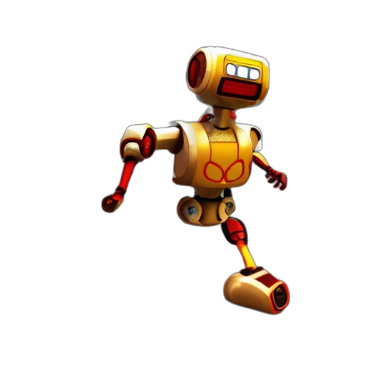 robot, weapon, staff, 3d render transparent PNG cut-out
