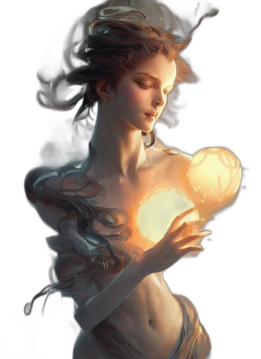 dress, jewelry, fantasy art, concept art transparent PNG cut-out