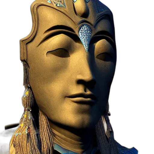 mask, face, crown, jewelry, 3d render, photorealistic, concept art, fantasy art transparent PNG cut-out