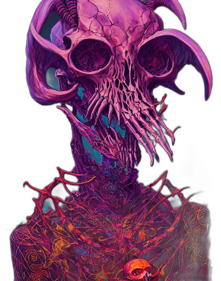 creature, mask, face, hair transparent PNG cut-out