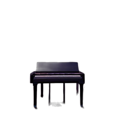 furniture, animal, 3d render, photorealistic, concept art, monochrome, dark, piano transparent PNG cut-out