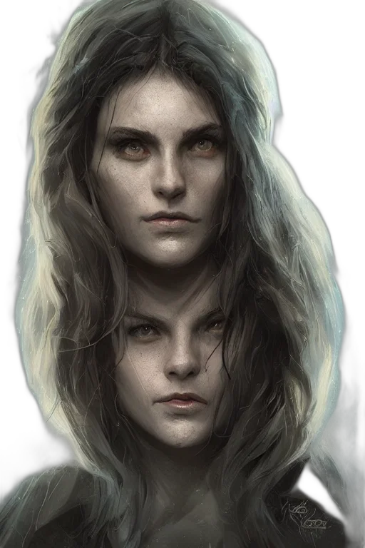 face, mask, hair, fantasy art transparent PNG cut-out