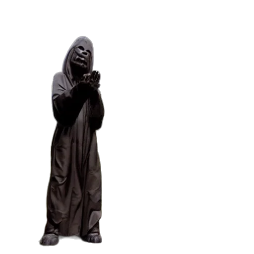 mask, 3d render, black, robe transparent PNG cut-out