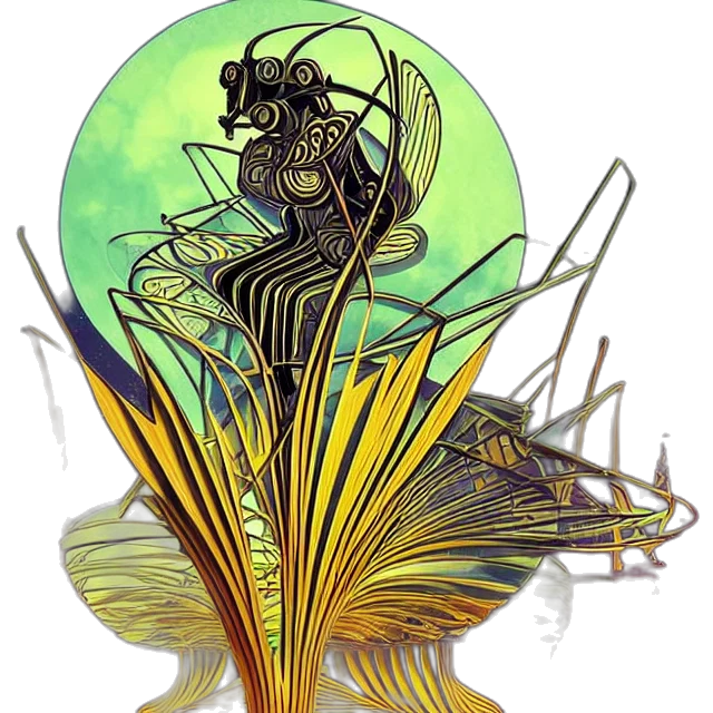 hair, crown, staff, fantasy art, concept art, anime, 3d render, outer space transparent PNG cut-out