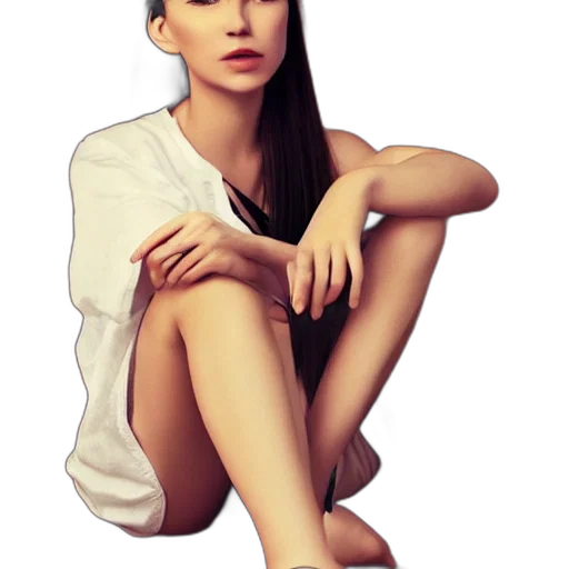 face, dress, jewelry, photorealistic transparent PNG cut-out