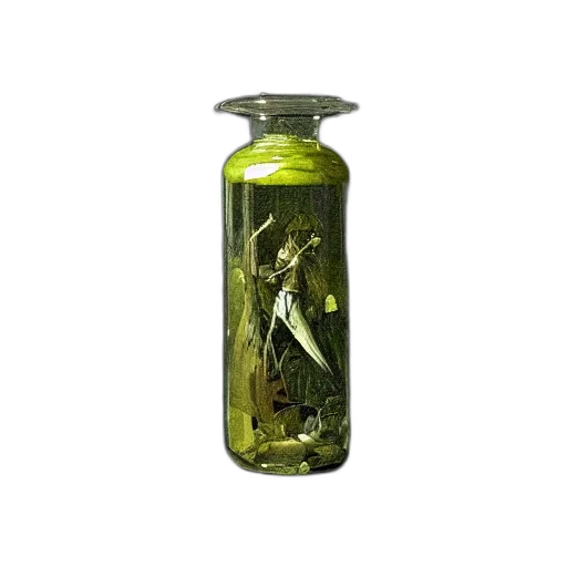 bottle, dragon, dress, staff transparent PNG cut-out