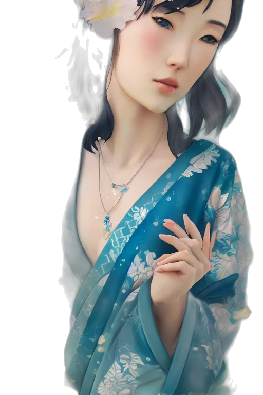 dress, jewelry, dragon, staff, fantasy art, photorealistic, oil painting, anime transparent PNG cut-out