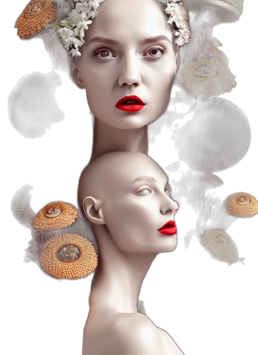 jewelry, face, hair, hat transparent PNG cut-out