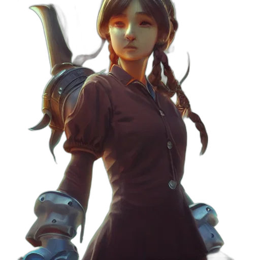 staff, weapon, sword, face, concept art, fantasy art, anime, 3d render transparent PNG cut-out