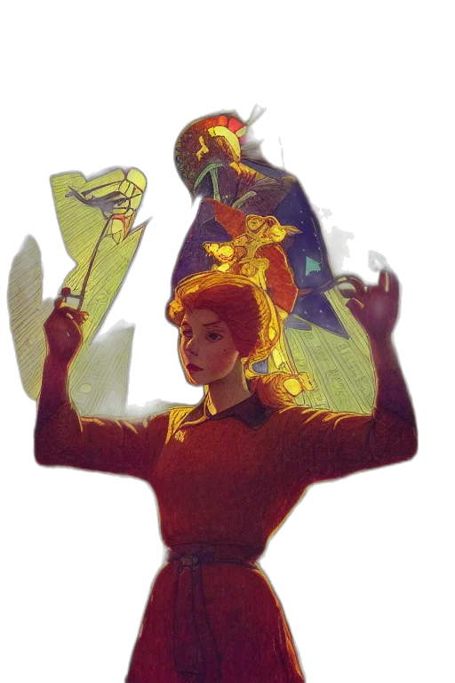 crown, staff, mask, hat transparent PNG cut-out