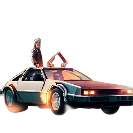 car, robot, concept art, vaporwave, pixel art, cyberpunk, outer space, neon lights transparent PNG cut-out