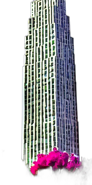 building, umbrella, bottle, dress, 3d render, photorealistic, concept art, vaporwave transparent PNG cut-out