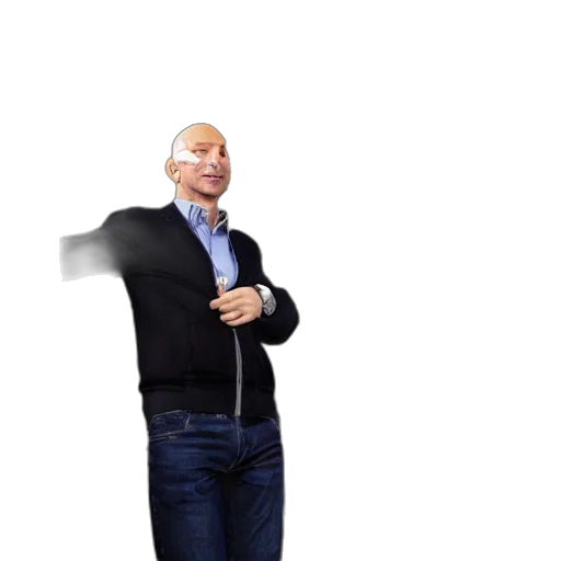 staff, jacket, robot, weapon, 3d render, concept art, photorealistic, bezos transparent PNG cut-out