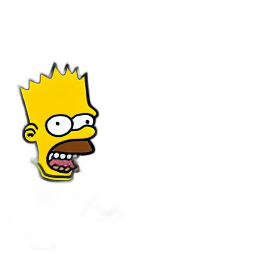 creature, animal, pixel art, cartoon, concept art, 3d render, bart, simpson transparent PNG cut-out