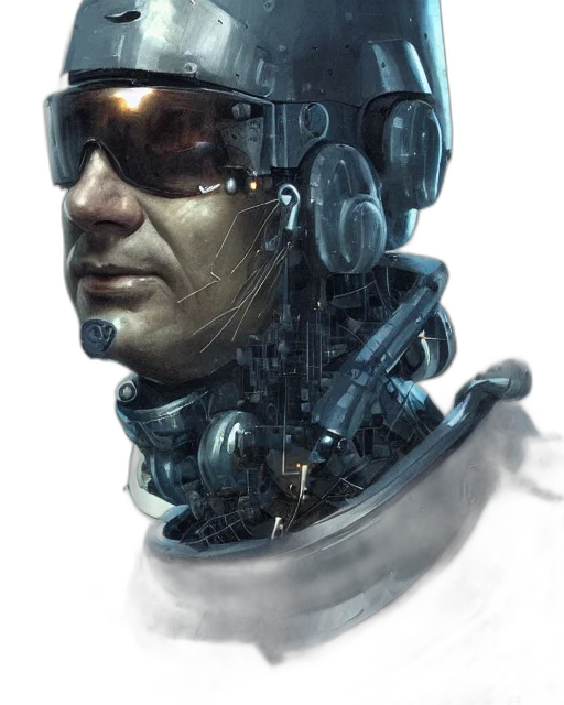 robot, face, mask, weapon transparent PNG cut-out