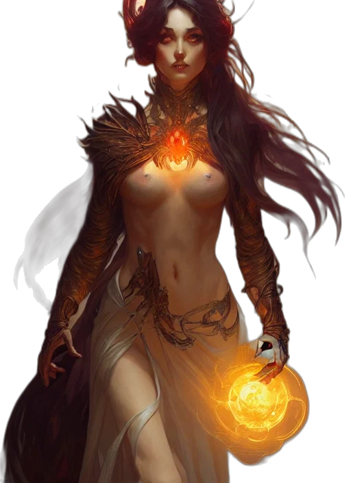 mask, dress, jewelry, fantasy art, concept art, comic book art, cyberpunk, fire transparent PNG cut-out