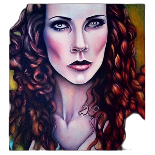 face, jewelry, oil painting, photorealistic transparent PNG cut-out
