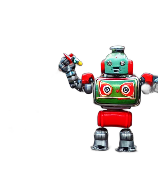 robot, 3d render, concept art, high transparent PNG cut-out