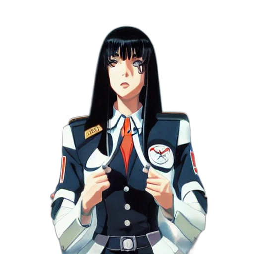 jacket, staff, face, robot transparent PNG cut-out
