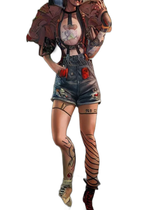 dress, jacket, staff, robot transparent PNG cut-out