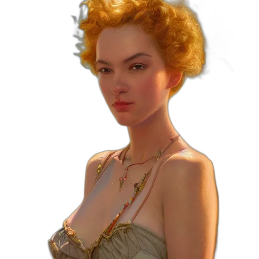 jewelry, dress, crown, face, photorealistic, fantasy art, oil painting, concept art transparent PNG cut-out