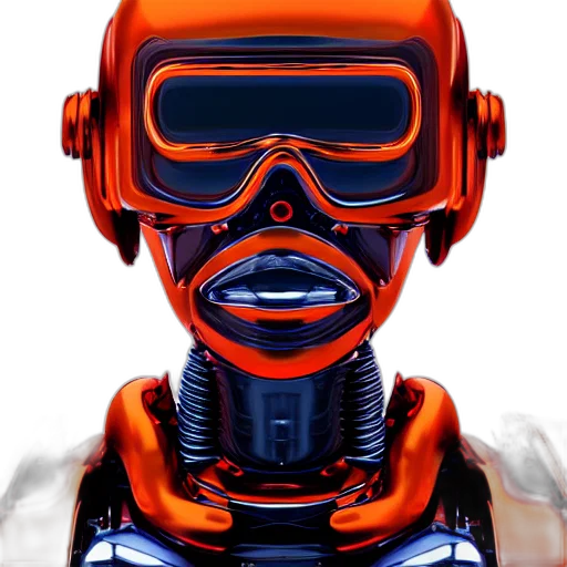 robot, face, mask, concept art transparent PNG cut-out