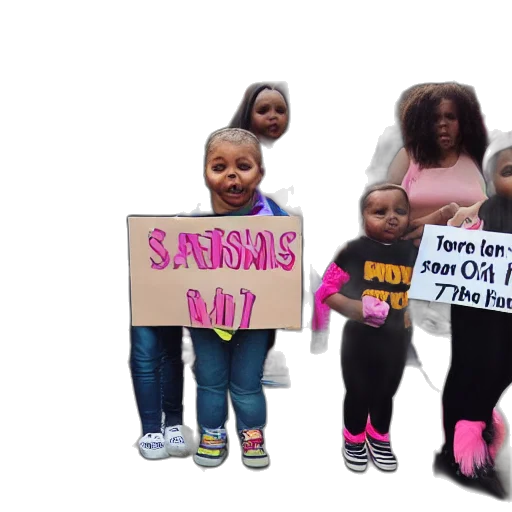 babies, protesting, their, mothers transparent PNG cut-out