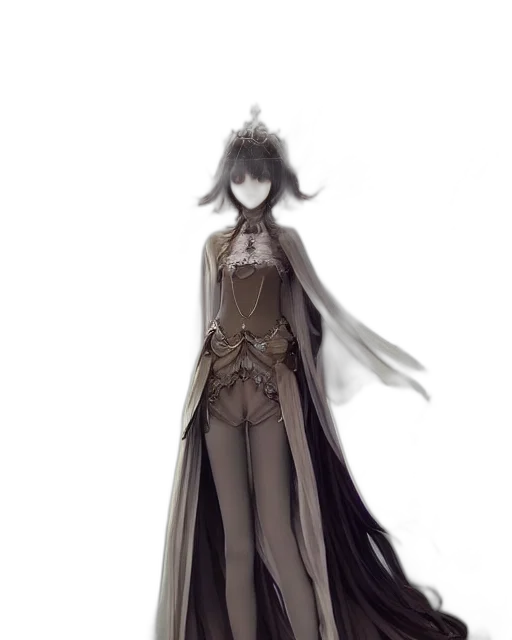dress, crown, staff, mask transparent PNG cut-out