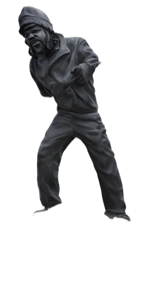 jacket, staff, mask, weapon transparent PNG cut-out