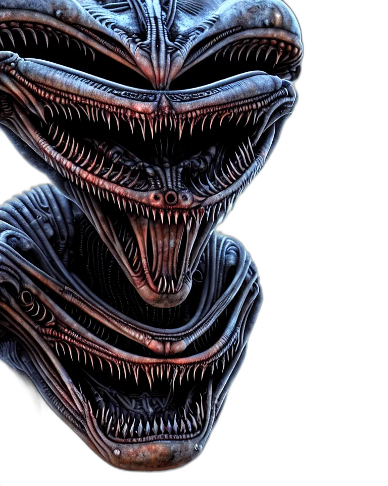 creature, mask, face, concept art, comic book art, 3d render, outer space, full transparent PNG cut-out