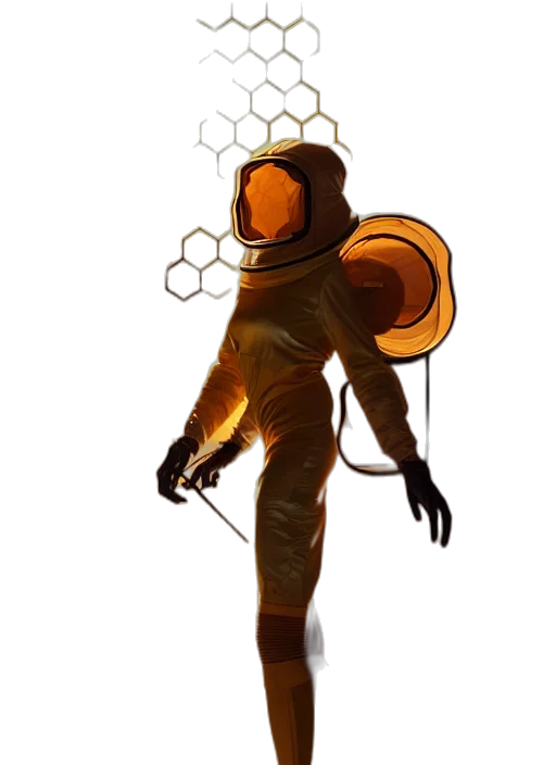 staff, mask, jacket, creature transparent PNG cut-out