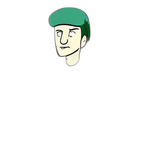 hat, face, staff, creature transparent PNG cut-out
