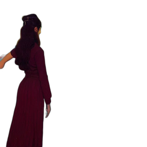 dress, staff, hat, 3d render transparent PNG cut-out