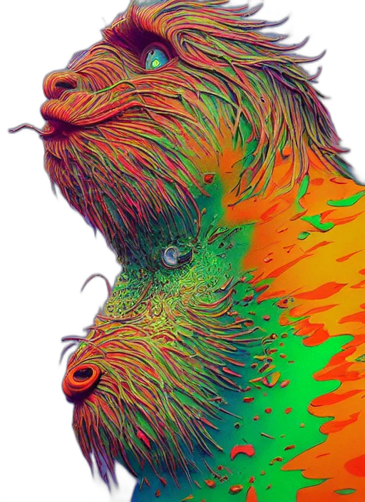animal, creature, dragon, hair transparent PNG cut-out