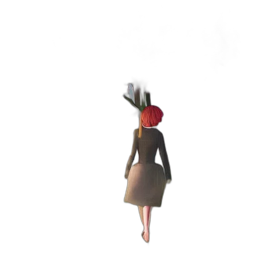 hat, dress, staff, crown, 3d render, concept art, pixel art, anime transparent PNG cut-out