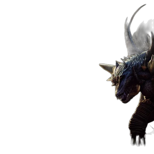 dragon, creature, animal, weapon, concept art, fantasy art, 3d render, pixel art transparent PNG cut-out