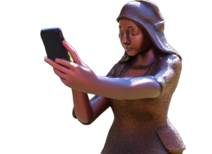 dress, face, staff, robot, 3d render, photorealistic, concept art, photo transparent PNG cut-out