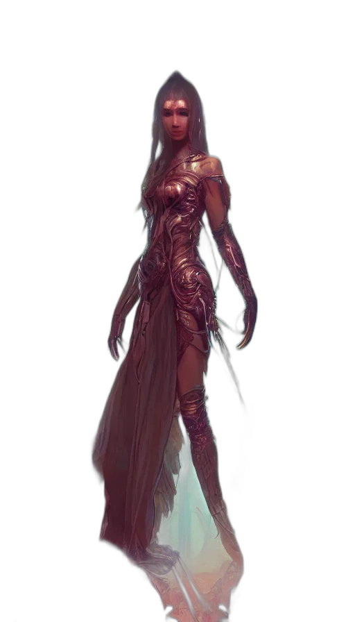 dress, concept art, fantasy art, comic book art transparent PNG cut-out