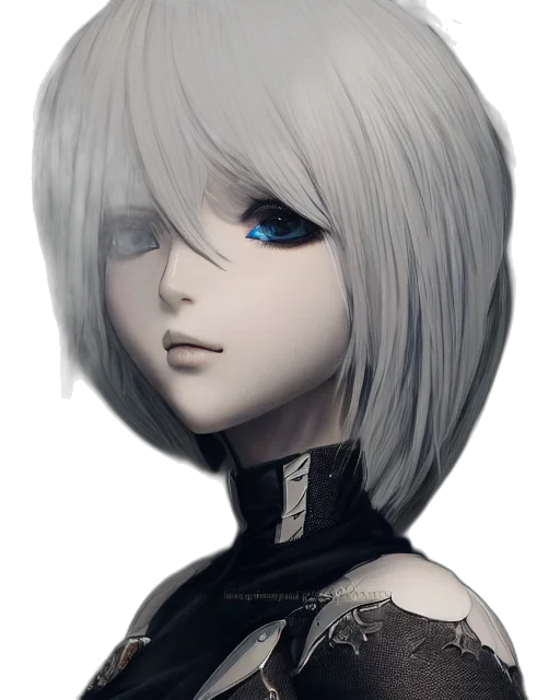 robot, face, mask, creature, concept art, fantasy art, 3d render, anime transparent PNG cut-out