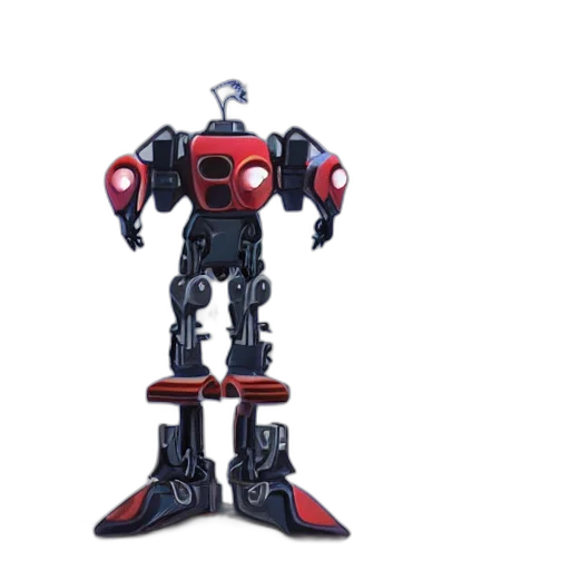 robot, staff, weapon, 3d render transparent PNG cut-out