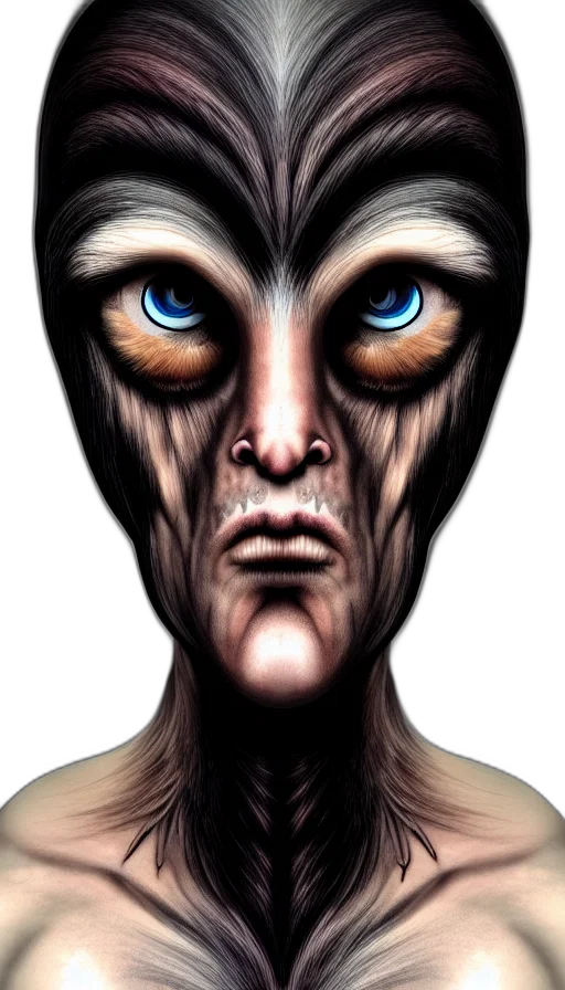 face, creature, mask, animal, concept art, comic book art, fantasy art, photorealistic transparent PNG cut-out