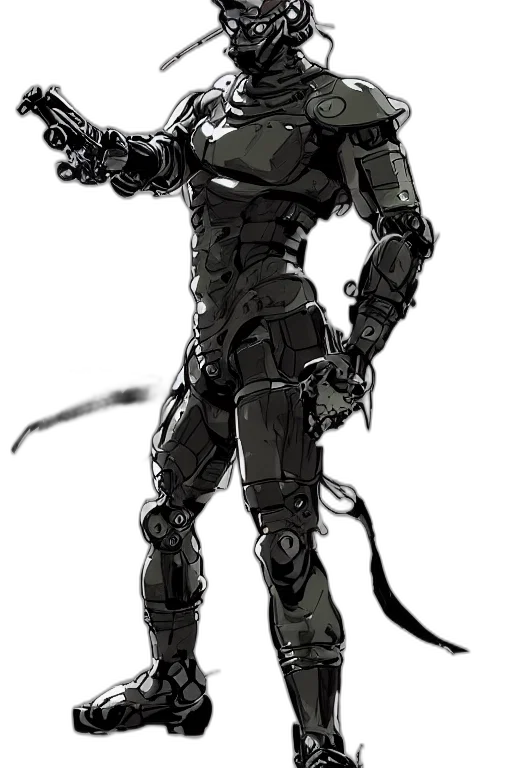 robot, weapon, staff, animal transparent PNG cut-out