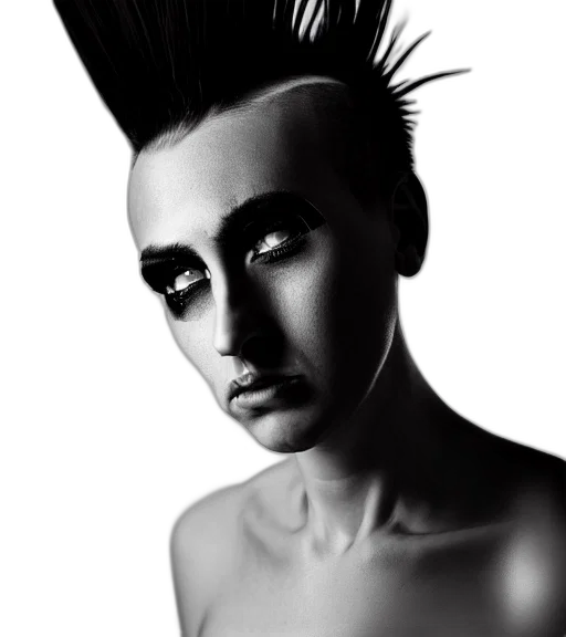 hair, face, creature, hat transparent PNG cut-out