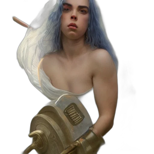 weapon, staff, dress, creature transparent PNG cut-out