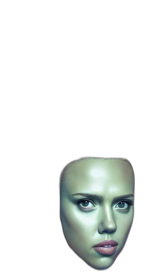 face, mask, robot, jewelry, photorealistic, 3d render, vaporwave, pixel art transparent PNG cut-out