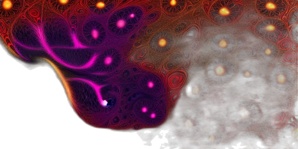 3d render, concept art, fantasy art, photorealistic, outer space, fire, fog, underwater transparent PNG cut-out