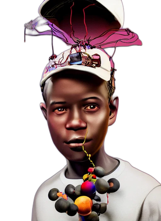 crown, face, robot, mask, concept art, photorealistic, 3d render, cyberpunk transparent PNG cut-out