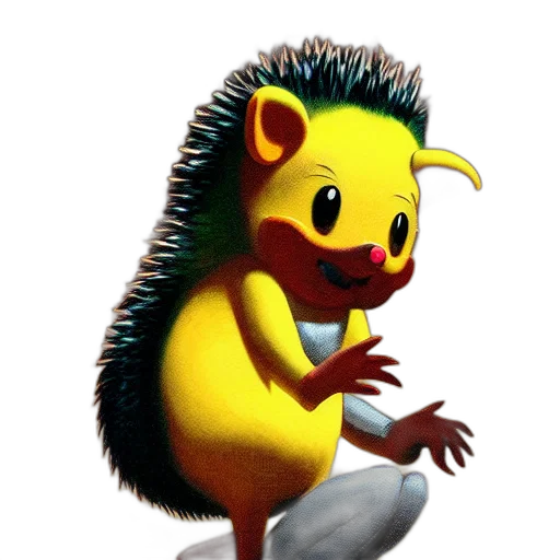 creature, animal, hair, staff, 3d render, concept art, photorealistic, cartoon transparent PNG cut-out